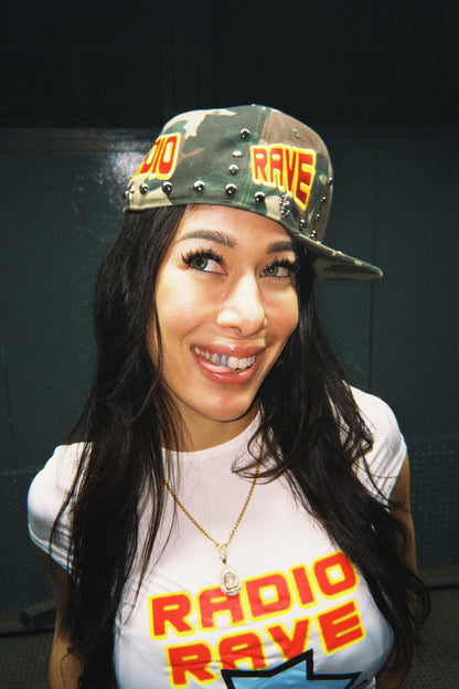 Radio Rave Studded Fitted Cap